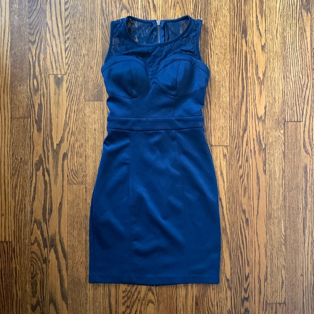 XOXO Navy Blue Dress